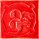 Relief flower, red